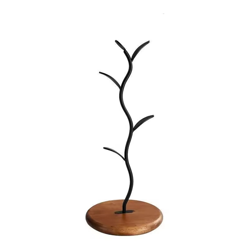 Wood and Iron Cup Tree Stand