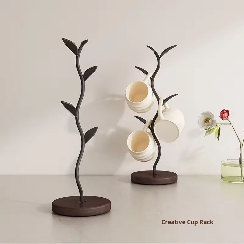 Wood and Iron Cup Tree Stand
