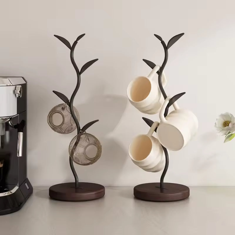 Wood and Iron Cup Tree Stand