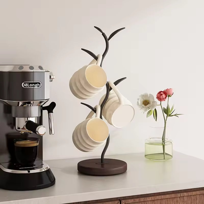 Wood and Iron Cup Tree Stand
