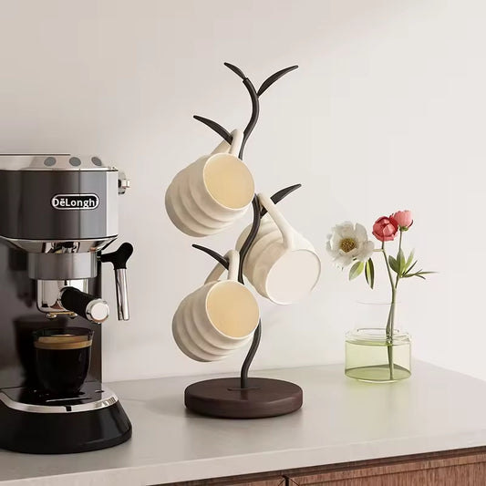 Wood and Iron Cup Tree Stand