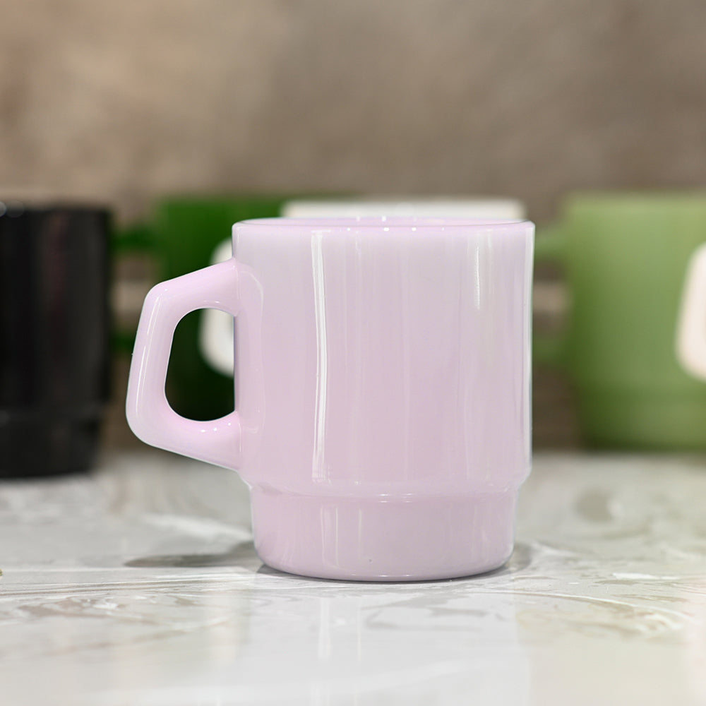 Light Pink Thick Glass Coffee Cup 230ml